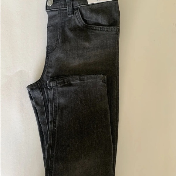 H&M Girls Slim Fit Faded Black Denim Jeans Adjustable Waist 6x - Picture 9 of 12